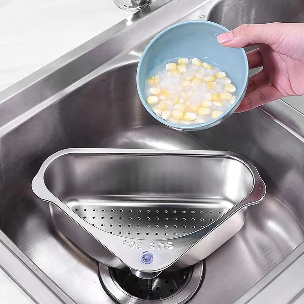 Velroxa Corner Sink Strainer & Organizer