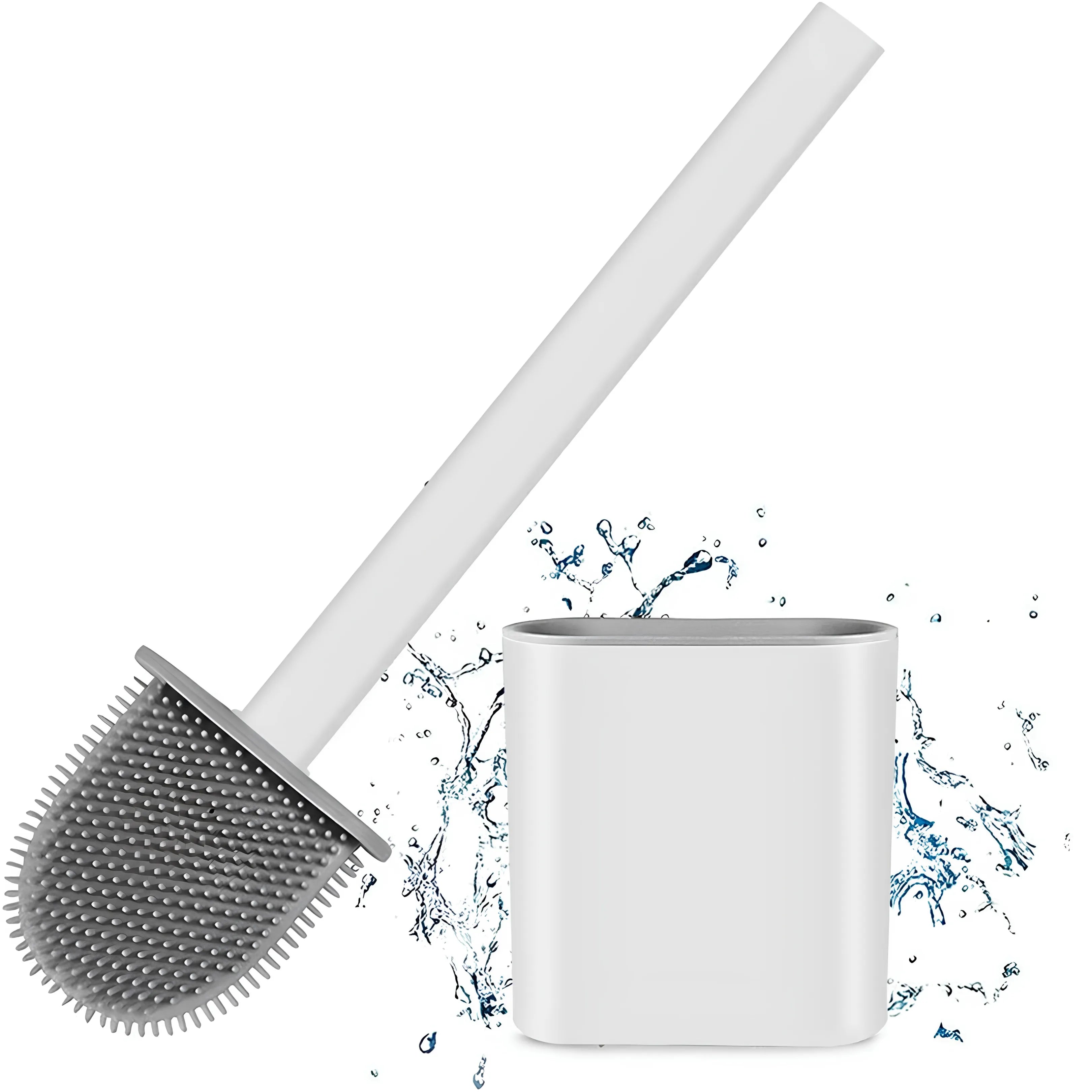 Velroxa Silicone Toilet Brush with Holder