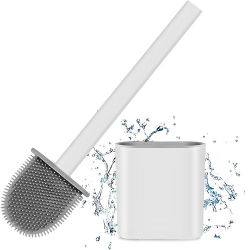 Velroxa Silicone Toilet Brush with Holder