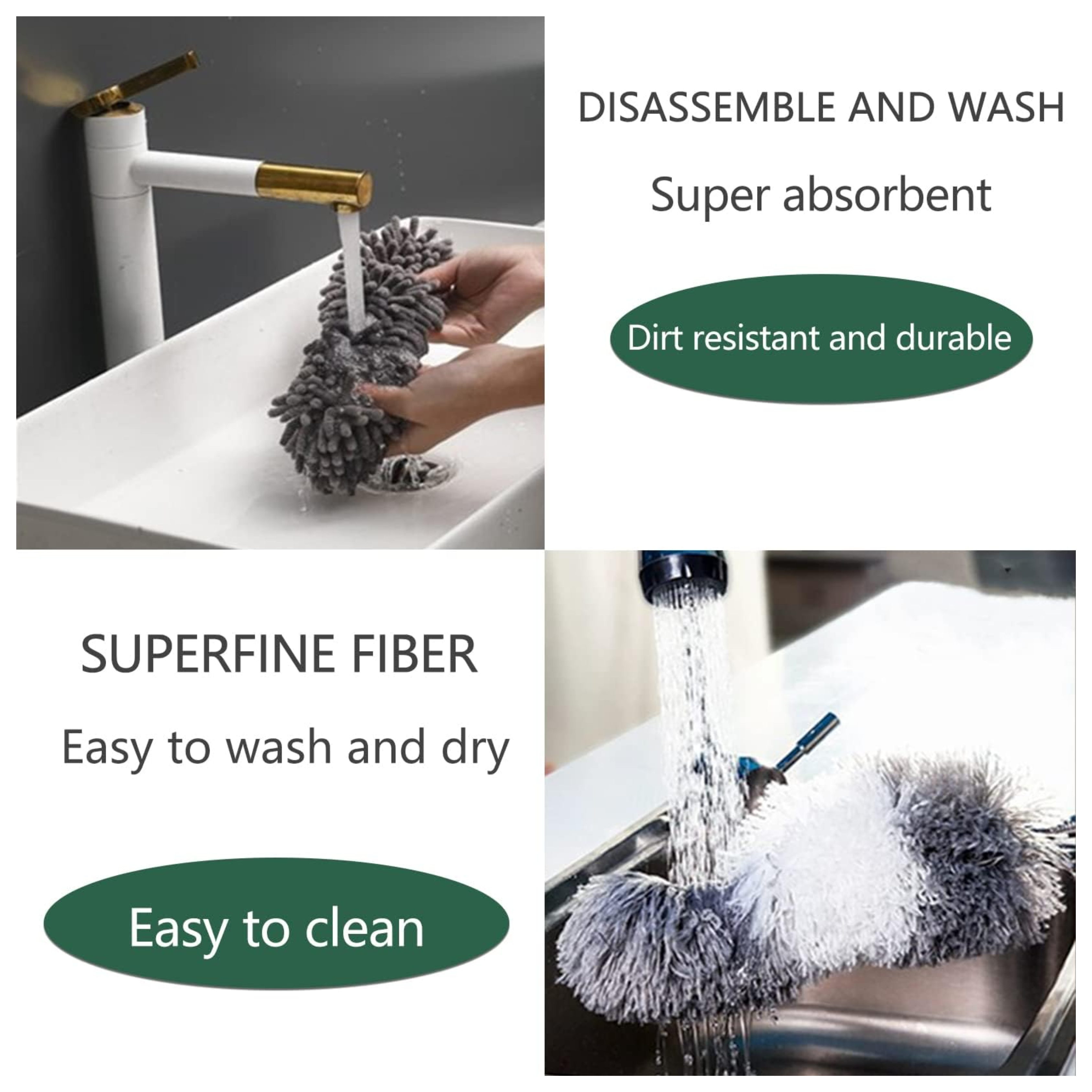 Velroxa 7.8ft Telescopic Ceiling Fan Duster Kit