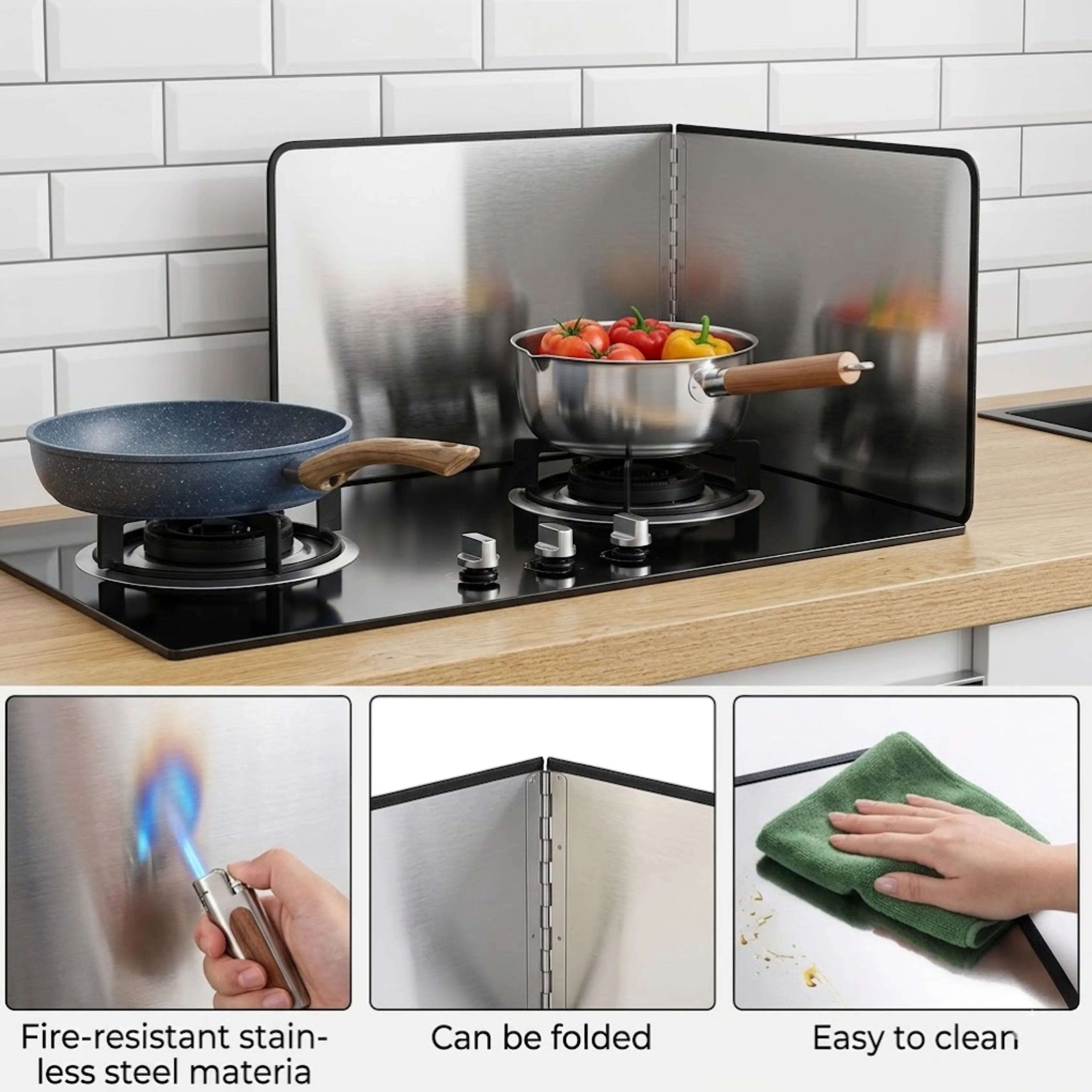 Velroxa Foldable Oil Splatter Guard