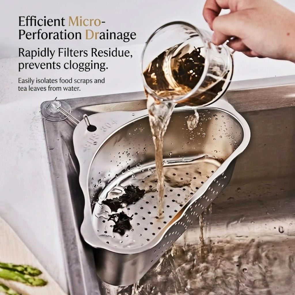 Velroxa Corner Sink Strainer & Organizer
