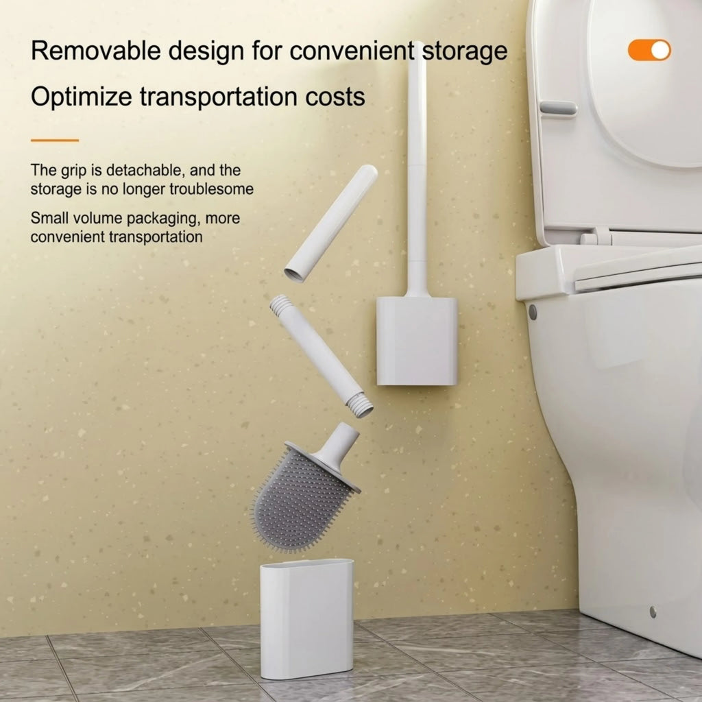 Velroxa Silicone Toilet Brush with Holder