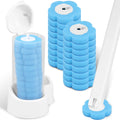 Velroxa Touch-Free Disposable Toilet Brush Kit with Wand and Refill Heads