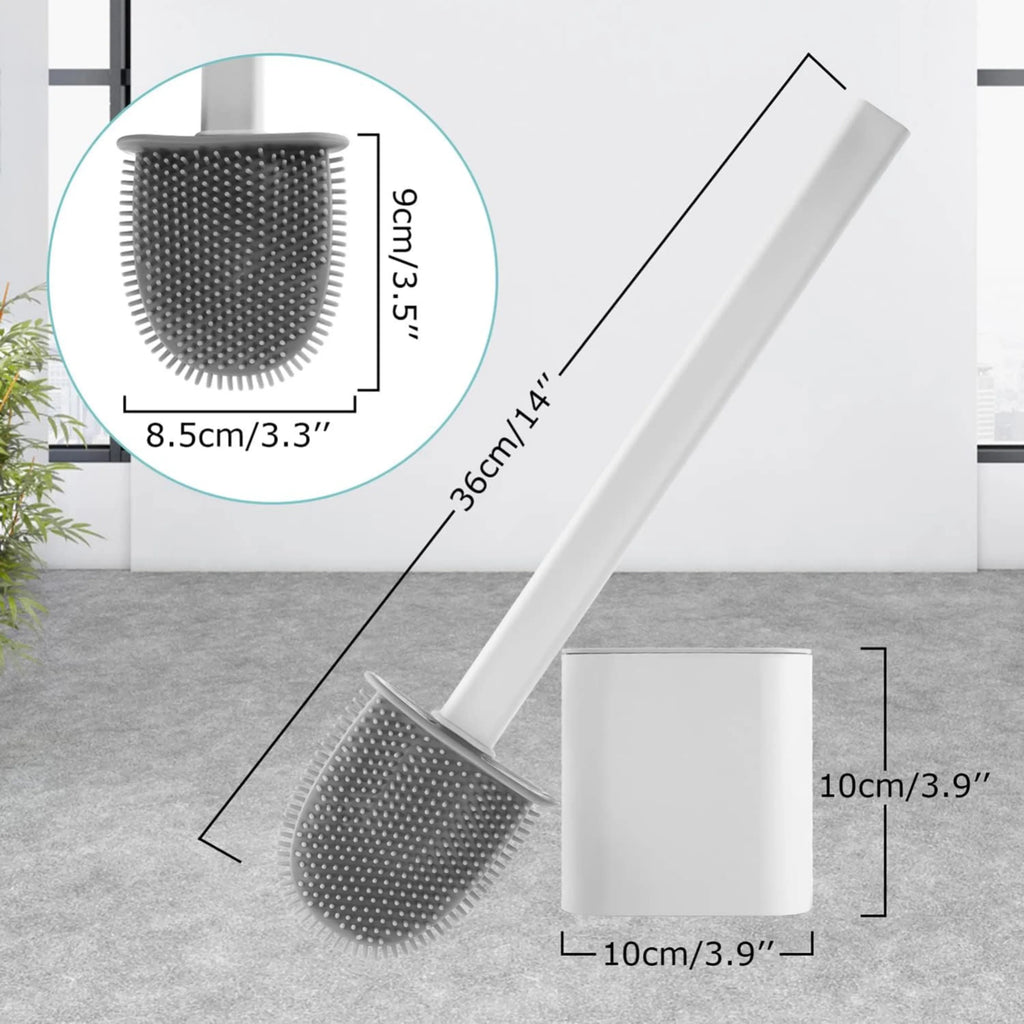 Velroxa Silicone Toilet Brush with Holder
