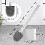 Velroxa Silicone Toilet Brush with Holder