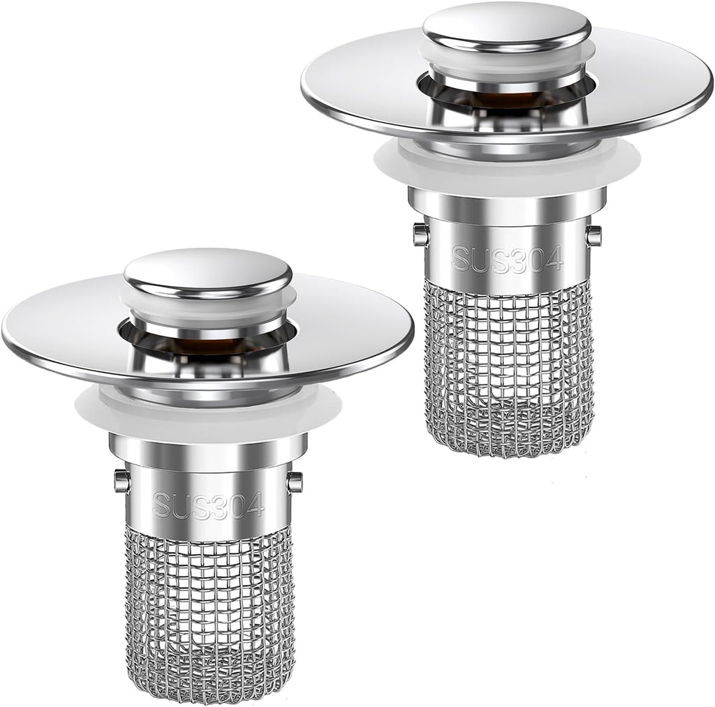 Velroxa 2-in-1 Pop-Up Sink Strainer