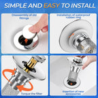 Velroxa 2-in-1 Pop-Up Sink Strainer