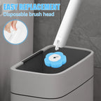 Velroxa Touch-Free Disposable Toilet Brush Kit with Wand and Refill Heads