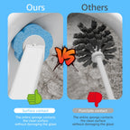 Velroxa Touch-Free Disposable Toilet Brush Kit with Wand and Refill Heads