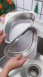 Velroxa Corner Sink Strainer & Organizer