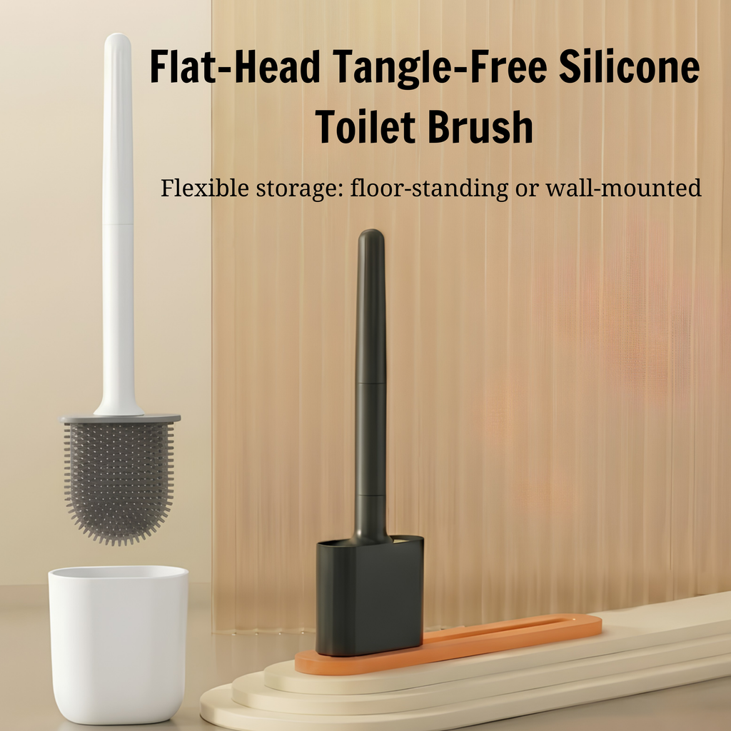 Velroxa Silicone Toilet Brush with Holder